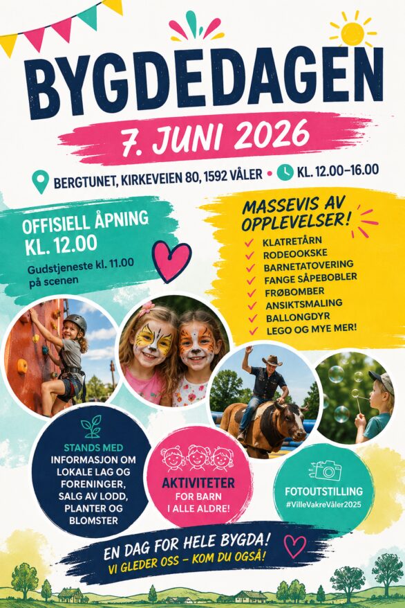 Bygdedagen 2026 plakat utkast