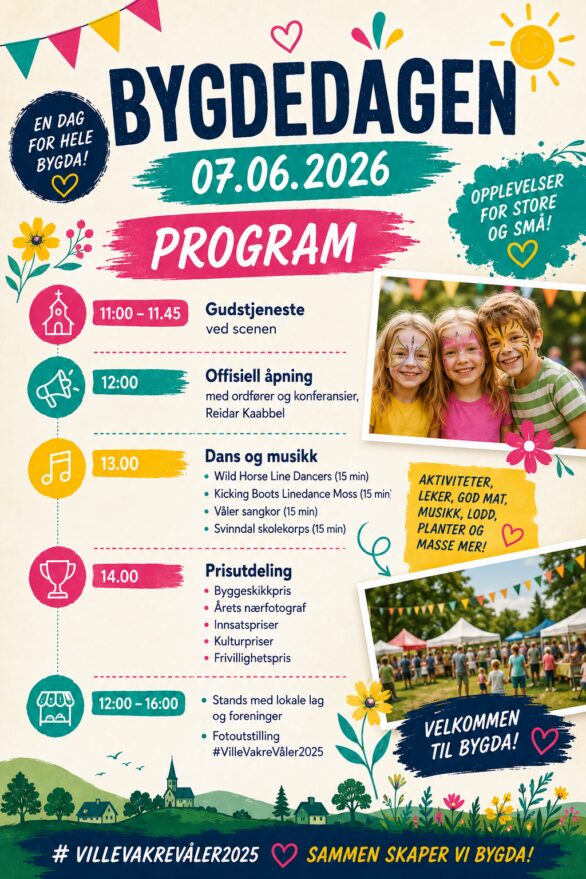 Bygdedagen 2026 program utkast