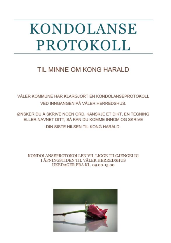 Kondolanseprotokoll bilde