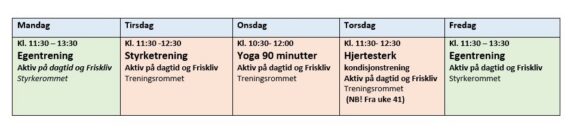 Ukeplan høst 26
